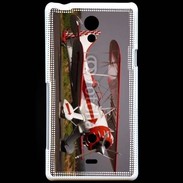 Coque Sony Xperia T Biplan blanc et rouge