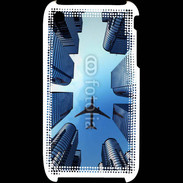 Coque iPhone 3G / 3GS Avion de ligne au dessus des immeubles
