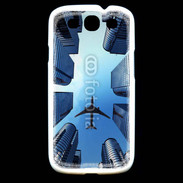 Coque Samsung Galaxy S3 Avion de ligne au dessus des immeubles