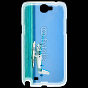 Coque Samsung Galaxy Note 2 Hydravion au dessus de la mer turquoise