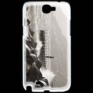 Coque Samsung Galaxy Note 2 Pêcheur noir et blanc