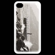 Coque iPhone 4 / iPhone 4S Pêcheur noir et blanc