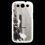 Coque Samsung Galaxy S3 Pêcheur noir et blanc