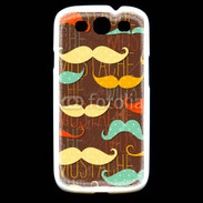 Coque Samsung Galaxy S3 Fond en moustache