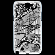 Coque Samsung Galaxy Note 2 Tissus glamour noir et blanc