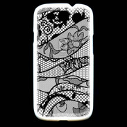 Coque Samsung Galaxy S3 Tissus glamour noir et blanc