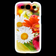 Coque Samsung Galaxy S3 Fleurs des champs multicouleurs