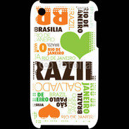 Coque iPhone 3G / 3GS I love Brésil