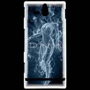 Coque SONY Xperia U Femme en fumée de cigarette