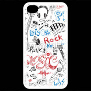 Coque iPhone 4 / iPhone 4S Eléments de musique en dessin