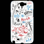 Coque Samsung Galaxy Note 2 Eléments de musique en dessin