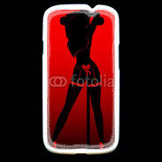 Coque Samsung Galaxy S3 Pole danseuse noir et rouge