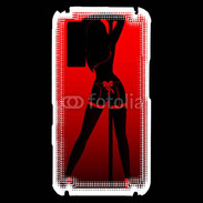 Coque Samsung Player One Pole danseuse noir et rouge