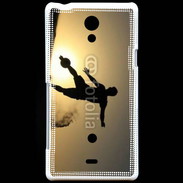 Coque Sony Xperia T beach soccer couché du soleil