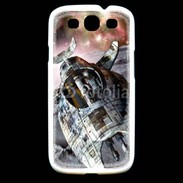Coque Samsung Galaxy S3 Vaisseau spatial sur la lune
