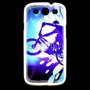 Coque Samsung Galaxy S3 Illustration BMX bleu