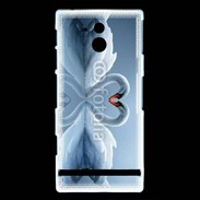 Coque Sony Xperia U Couple de Cygnes