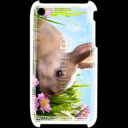 Coque iPhone 3G / 3GS Lapin et fleurs