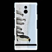 Coque Sony Xperia U Famille de Pingouin Empereur