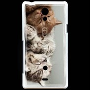 Coque Sony Xperia T Sieste de chatons