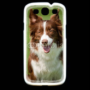 Coque Samsung Galaxy S3 Chien Colley marron et blanc