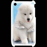 Coque iPhone 3G / 3GS Chien blanc et paire de chaussons