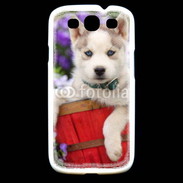 Coque Samsung Galaxy S3 Portrait chiot Husky de Sibérie 1