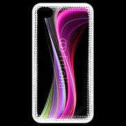 Coque iPhone 4 / iPhone 4S Abstract multicolor sur fond noir