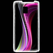 Coque LG P990 Abstract multicolor sur fond noir