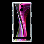 Coque Sony Xperia U Abstract multicolor sur fond noir