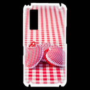 Coque Samsung Player One Mode vichy et petit coeur