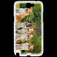 Coque Samsung Galaxy Note 2 Groupe de 5 chiens Border Collie