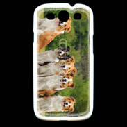 Coque Samsung Galaxy S3 Groupe de 5 chiens Border Collie