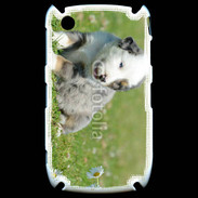 Coque Black Berry 8520 Chiot blanc et gris 1