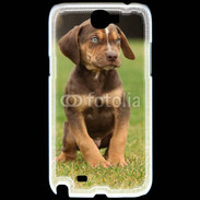Coque Samsung Galaxy Note 2 Chiot marron 2