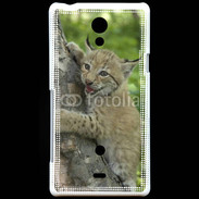 Coque Sony Xperia T Bébé Lynx