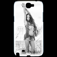 Coque Samsung Galaxy Note 2 Hippie noir et blanc