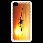 Coque iPhone 4 / iPhone 4S Avion de ligne et couché de soleil