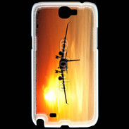 Coque Samsung Galaxy Note 2 Avion de ligne et couché de soleil