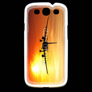 Coque Samsung Galaxy S3 Avion de ligne et couché de soleil
