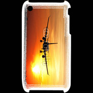 Coque iPhone 3G / 3GS Avion de ligne et couché de soleil