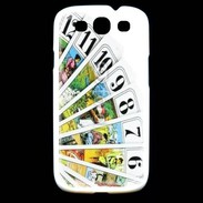 Coque Samsung Galaxy S3 Cartes de tarot sur fond blanc