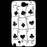 Coque Samsung Galaxy Note 2 Cartes Pique et trèfle