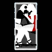 Coque Sony Xperia U Illustration bisou lesbienne