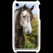 Coque iPhone 3G / 3GS Portrait cheval arabe gris 1
