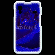 Coque Samsung ACE S5830 Fleur rose bleue