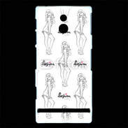 Coque Sony Xperia U Illustration fashion girl 3