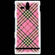 Coque SONY Xperia U Déco fashion rose et marron