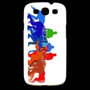 Coque Samsung Galaxy S3 Illustration mêlée de rugby