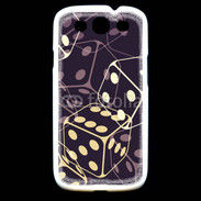 Coque Samsung Galaxy S3 Illustration de dés noirs